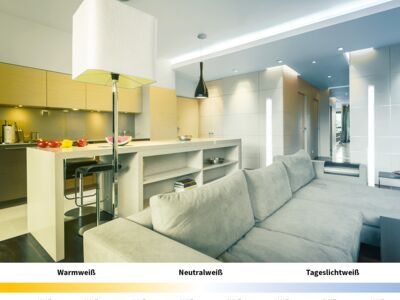 Glaszone Küche LED-RGB-Beleuchtung für Warmlicht bis Kaltlicht